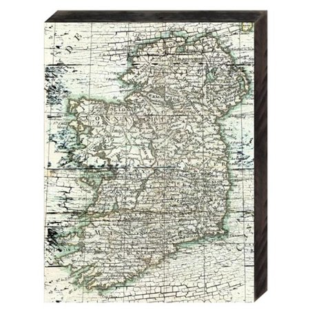 DESIGNOCRACY Map of Ireland Rustic Design Reclaimed Wood Wall Decor 85091IR18